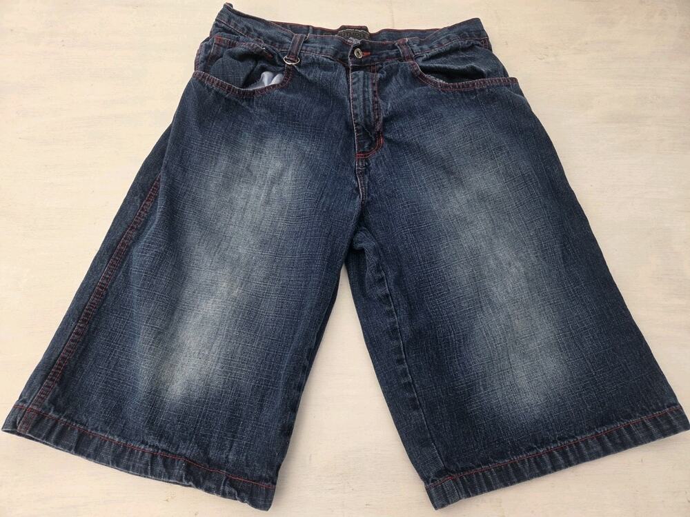 Vtg SouthPole Men’s 38 Wide Leg Baggy Denim Shorts Y2K Grunge Hip Hop